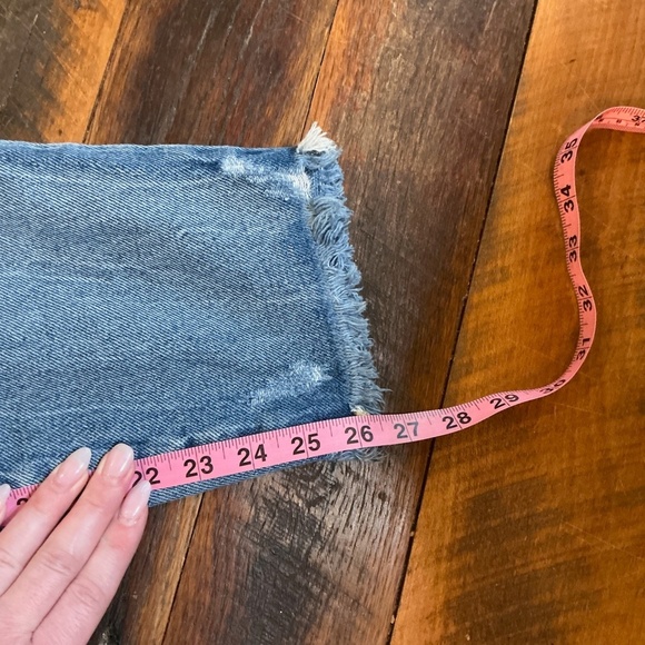 Vintage 90s Esprit Denim Straight Leg Jeans Distressed Med Wash size 27 - Picture 2 of 11